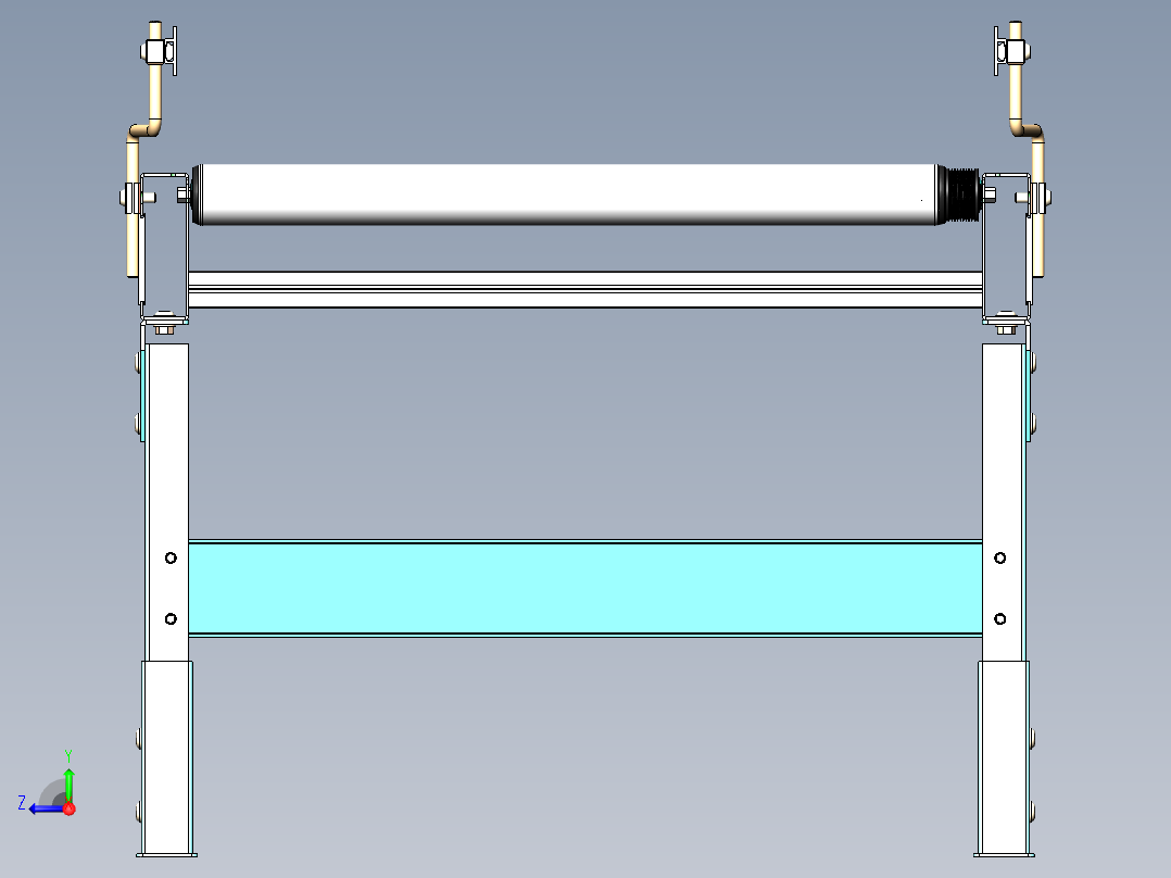 智能仓储物流行业滚筒输送线sw2020可编辑右视图