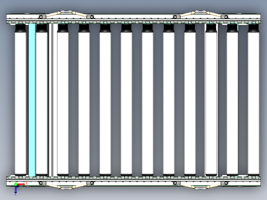 智能仓储物流行业滚筒输送线sw2020可编辑俯视缩略图
