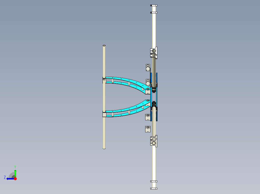 多轴图纸右视图