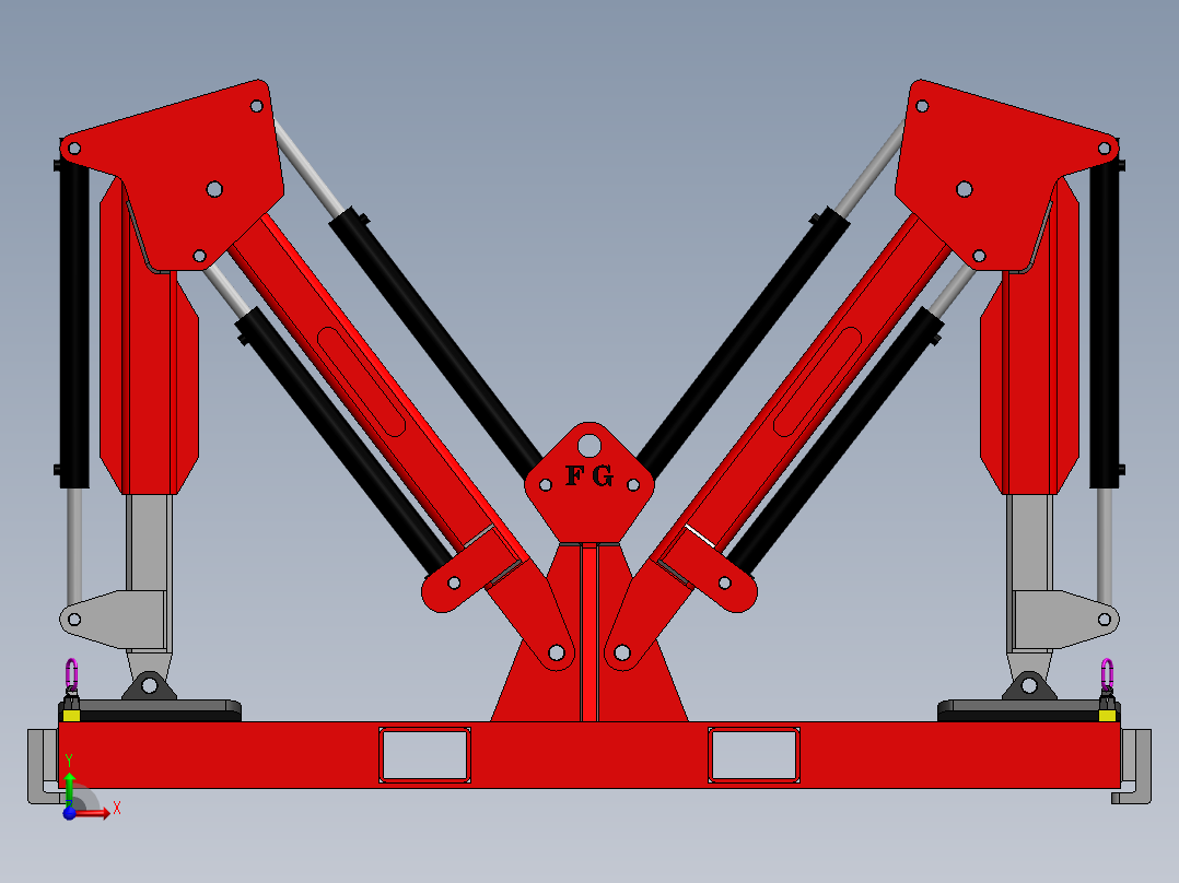 卡车托盘固定器前视图