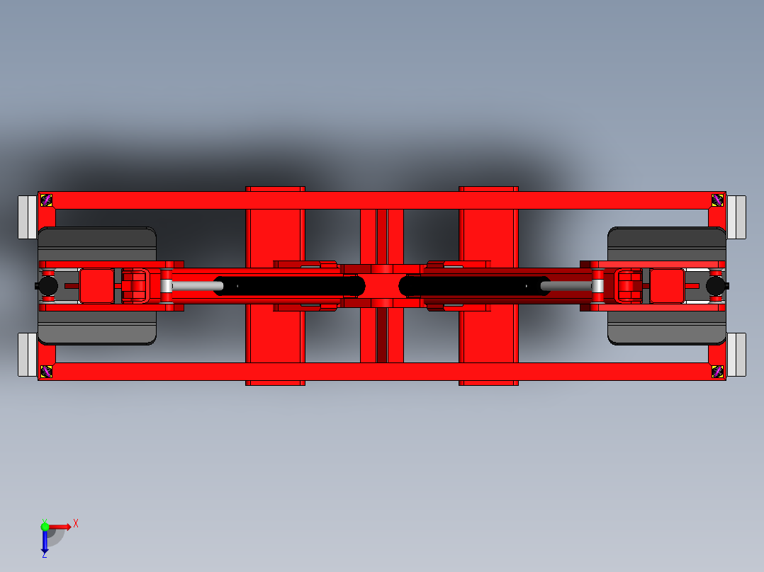 卡车托盘固定器俯视图