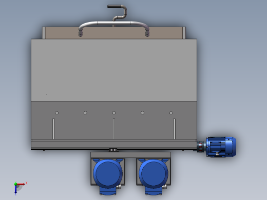 2款轨道清扫小车3d图纸 升降式小车清洁车 火车轨道清理车3d模型俯视缩略图