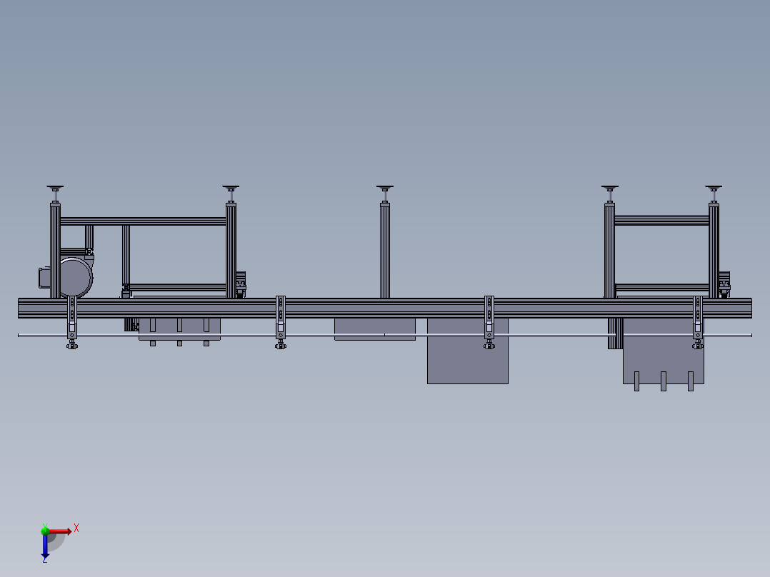 滚筒输送线3d图纸自动纸箱自动翻转输送线3d图俯视图