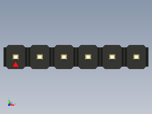 彩色公头100mil（2.54mm）系列-DS1021_black_1x06p_100mil_Type1_rev1.0前视缩略图