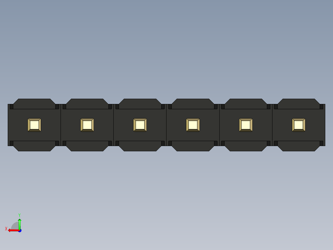 彩色公头100mil（2.54mm）系列-DS1021_black_1x06p_100mil_Type1_rev1.0后视图