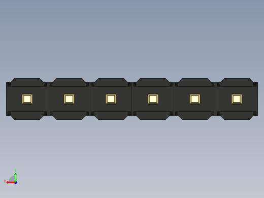 彩色公头100mil（2.54mm）系列-DS1021_black_1x06p_100mil_Type1_rev1.0后视缩略图