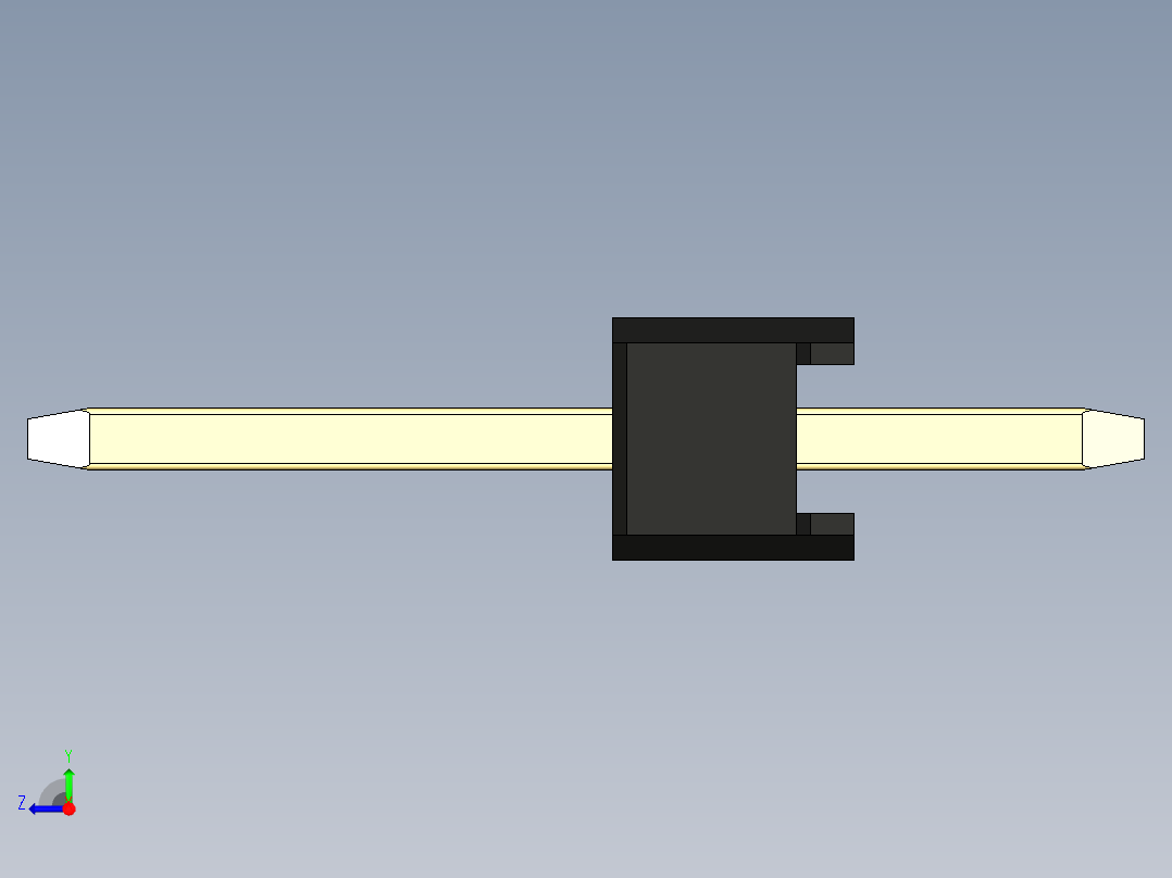 彩色公头100mil（2.54mm）系列-DS1021_black_1x06p_100mil_Type1_rev1.0右视图