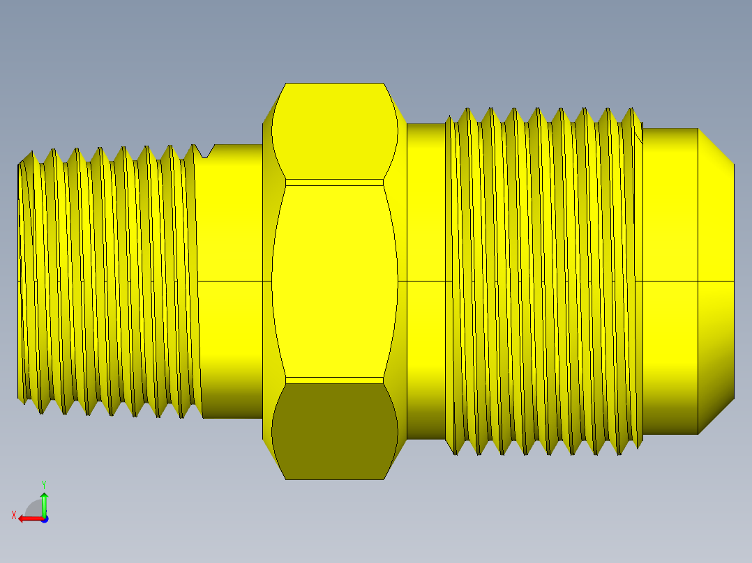 喇叭形 45D 半接头连接器-FLARE 45D 3-4 Tube OD 1-1-16-14 1-2 NPT.STEP后视图