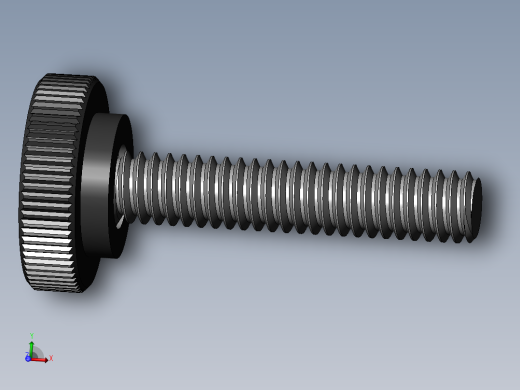 滚花旋钮-Knurled Knob 0.25x0.750x1.250.SLDPRT