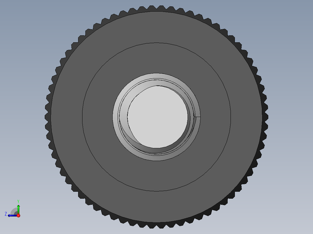 滚花旋钮-Knurled Knob 0.25x0.750x1.250.SLDPRT右视图