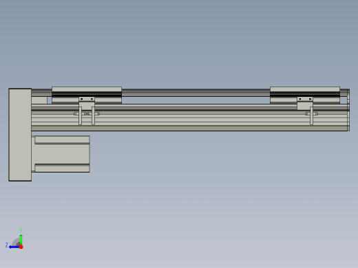 直线模组LHA170-S450-D设计图纸右视缩略图