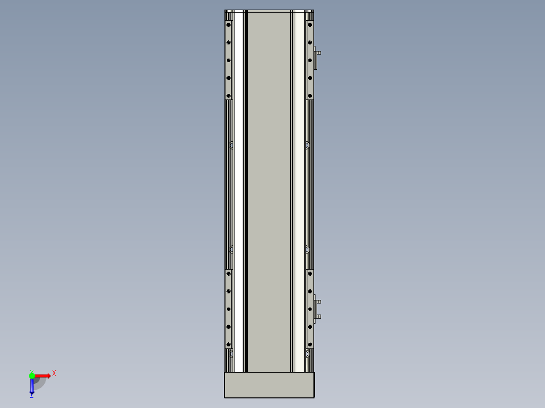 直线模组LHA170-S450-D设计图纸俯视图