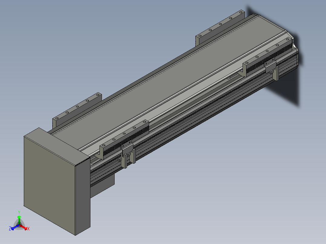 直线模组LHA170-S450-D设计图纸正等轴测图