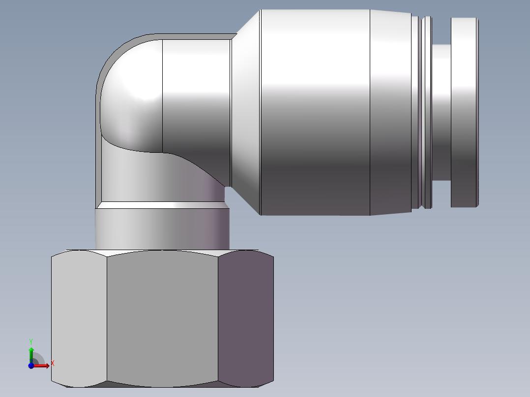 螺纹弯通APLF8-G01（1分8厘内螺纹）前视图