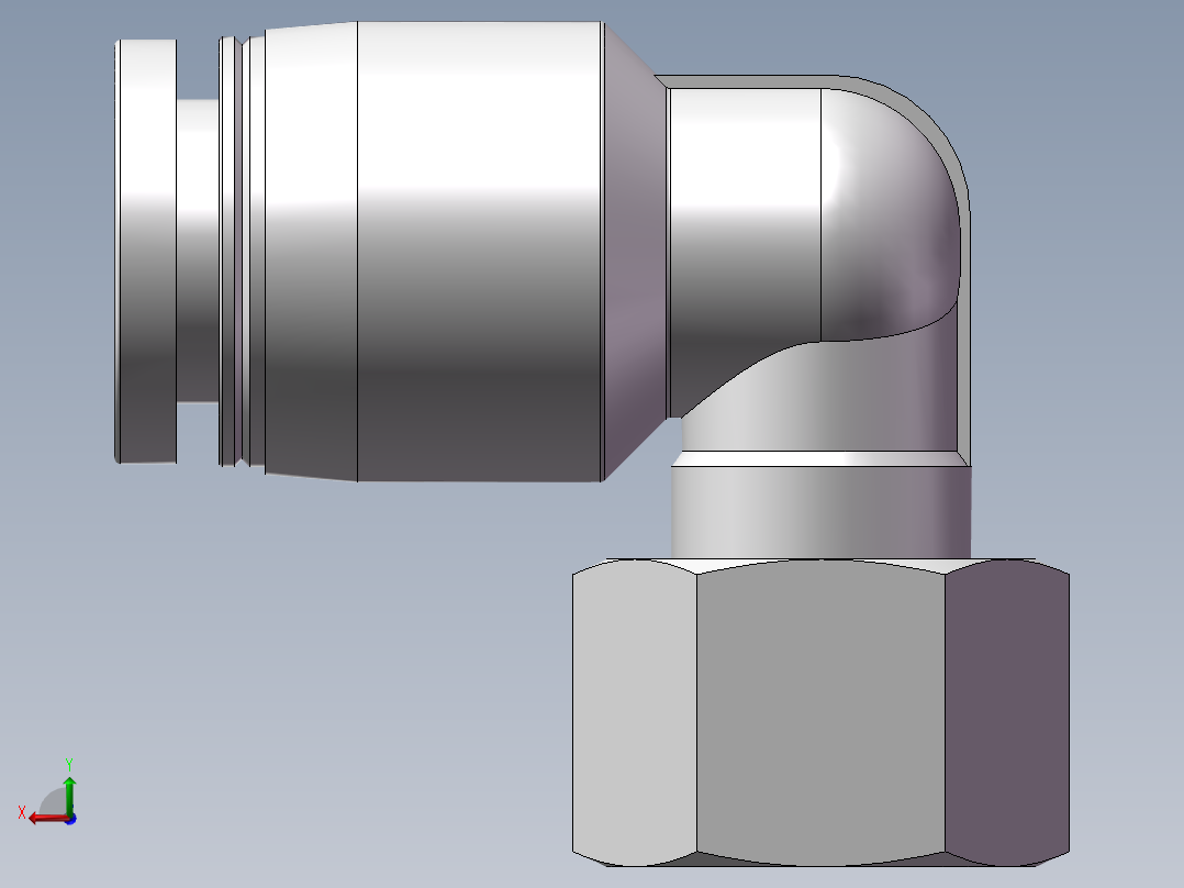 螺纹弯通APLF8-G01（1分8厘内螺纹）后视图