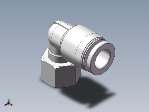 螺纹弯通APLF8-G01（1分8厘内螺纹）正等轴测缩略图
