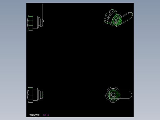 鎖VC.308-2D多系列多零件图纸模型