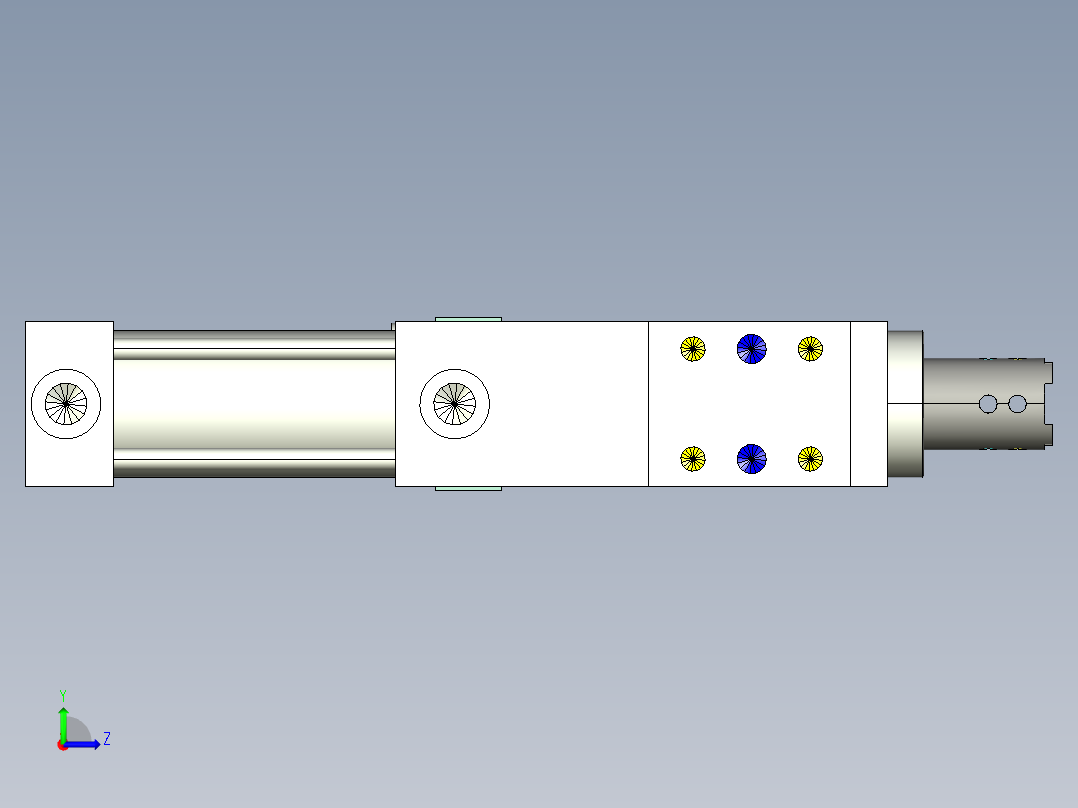 德克斯TUNKERS气缸数模SZK_63_1_B_T12_TUENKERS左视图