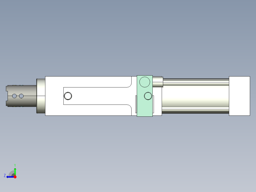 德克斯TUNKERS气缸数模SZK_63_1_B_T12_TUENKERS右视图