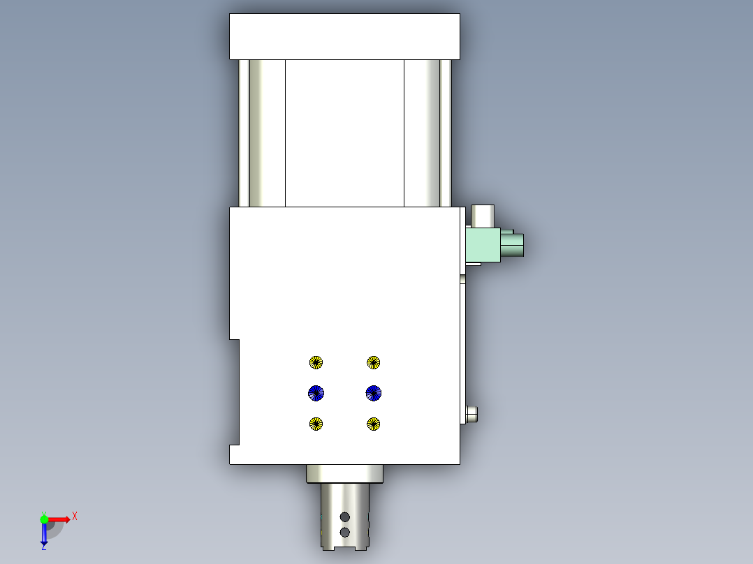 德克斯TUNKERS气缸数模SZK_63_1_B_T12_TUENKERS俯视图