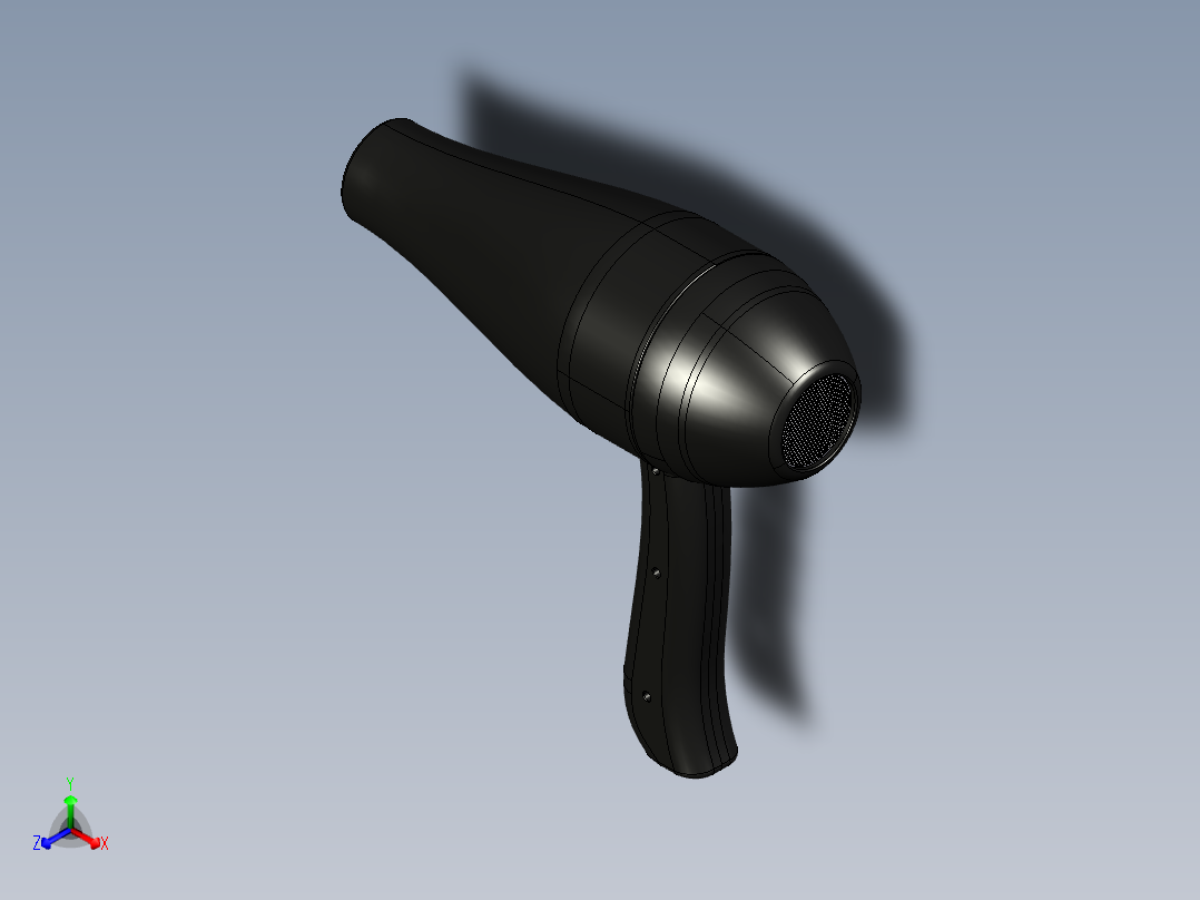 吹风机7正等轴测图