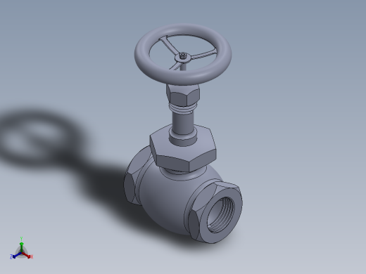 截止阀4正等轴测缩略图