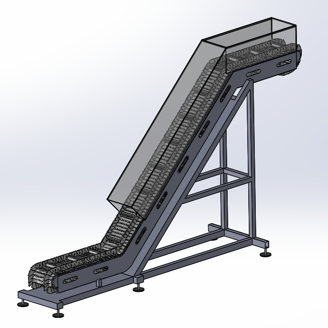 可调节式倾斜输送机
