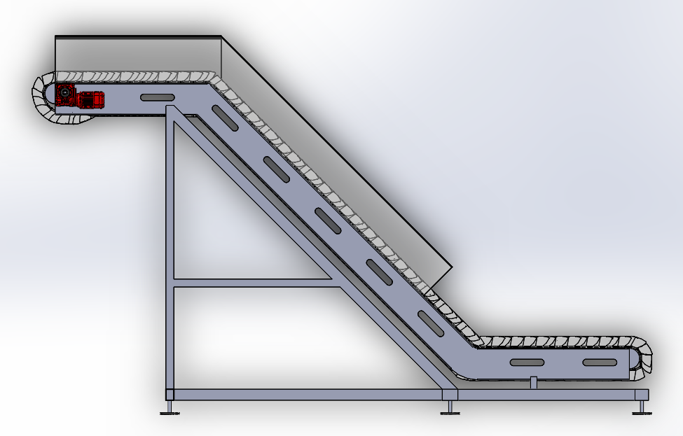 可调节式倾斜输送机