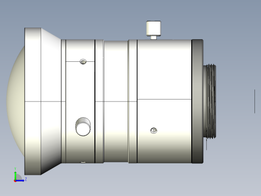 大恒相机镜头Daheng_HN-P-25M_3D_Modeling多系列图纸左视缩略图