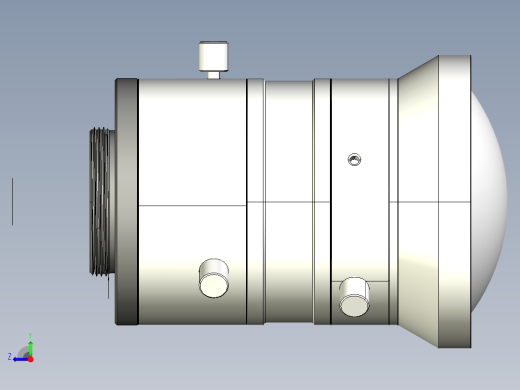 大恒相机镜头Daheng_HN-P-25M_3D_Modeling多系列图纸右视缩略图