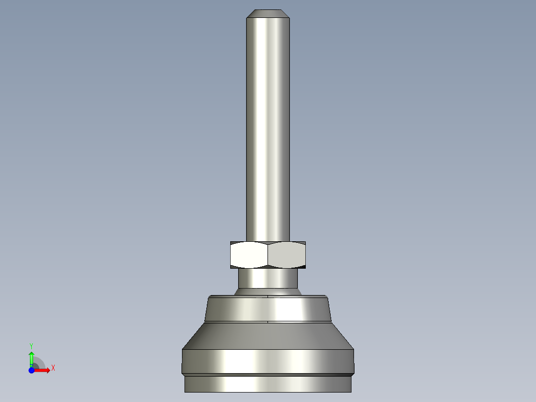 水平調整腳座(SUS製)LSA32-SUS-3D多系列多零件图纸模型前视图