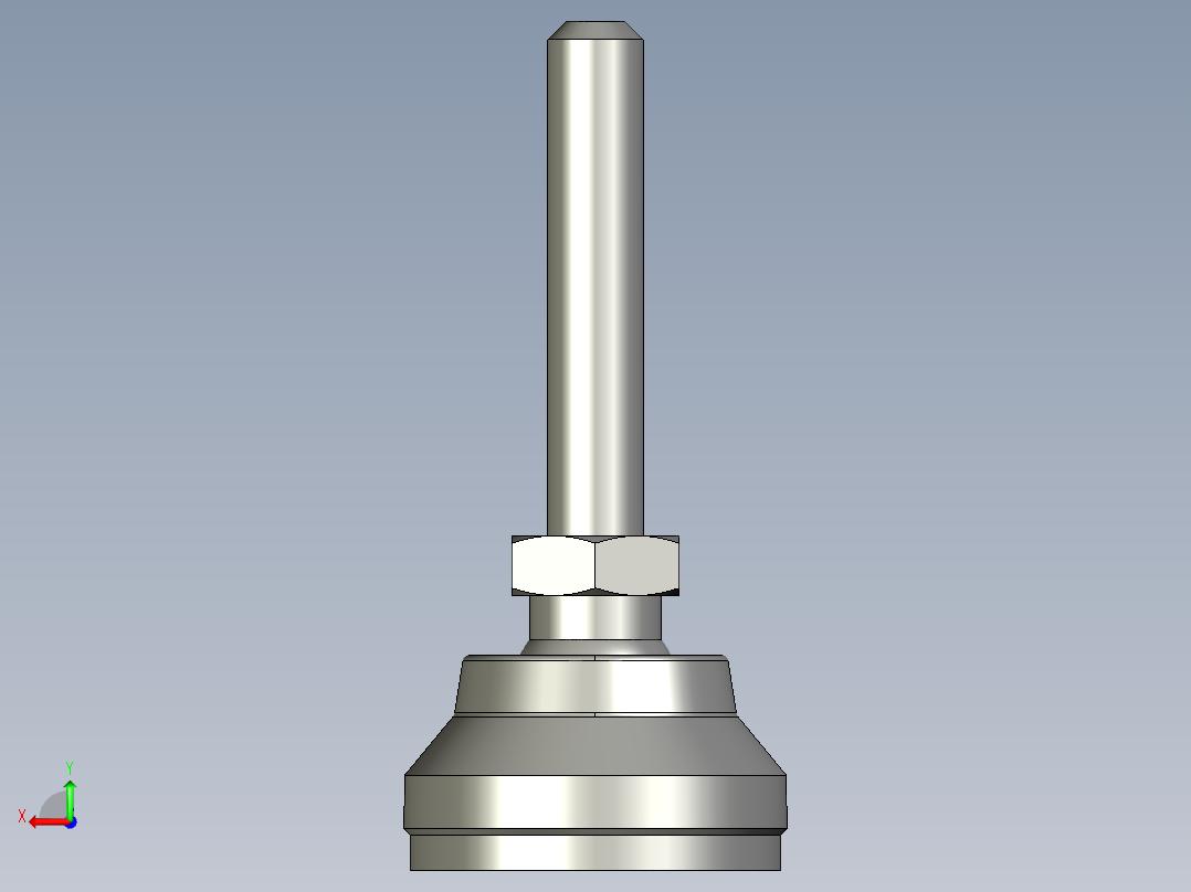 水平調整腳座(SUS製)LSA32-SUS-3D多系列多零件图纸模型后视图