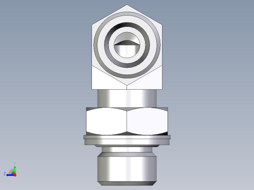 卡套式工业通用硬管接头EO_Adjustable_Locknut_elbow_WEE10SMOMDCF右视缩略图