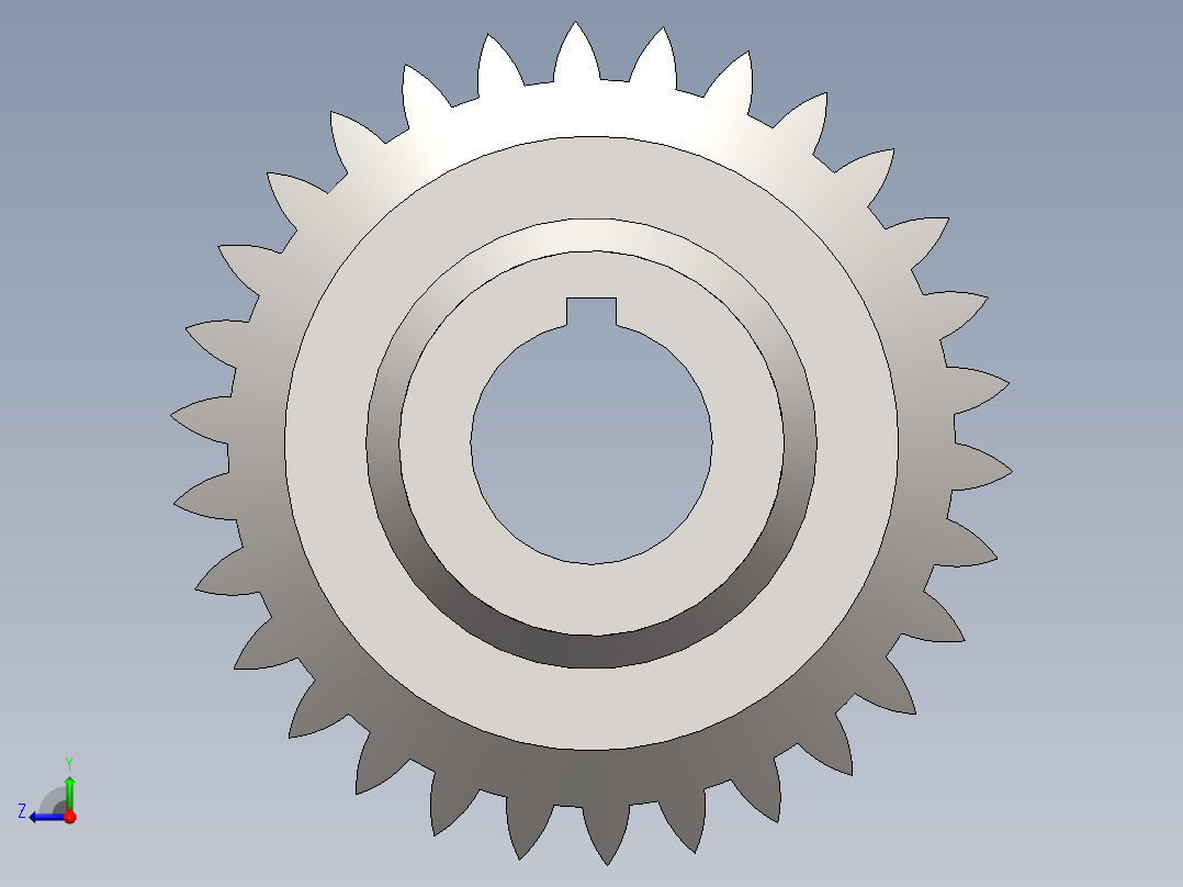 锥齿轮设计--SW右视图