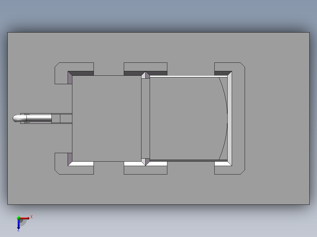 料架挤压设备俯视图