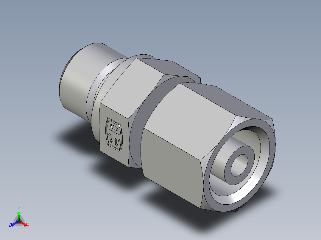 卡套式工业通用硬管接头EO_Standpipe_connector_EVGE08SMEDCF主视图