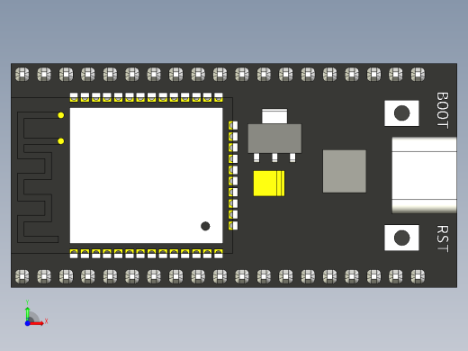 NodeMCU-32S usb接口开发板前视缩略图