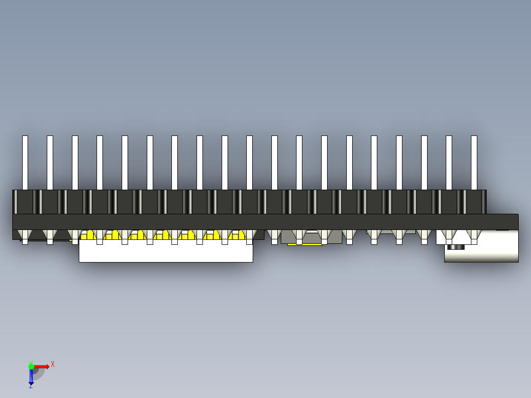 NodeMCU-32S usb接口开发板俯视图