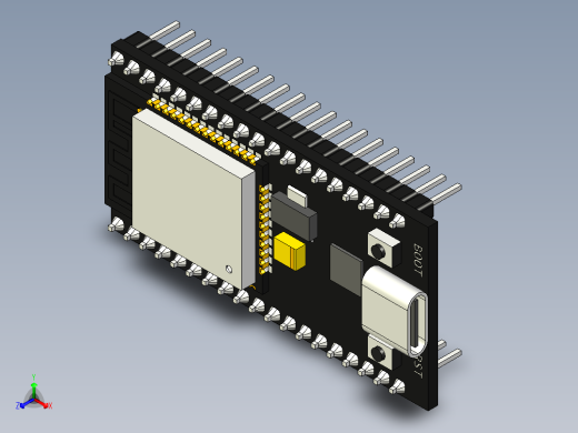 NodeMCU-32S usb接口开发板正等轴测缩略图