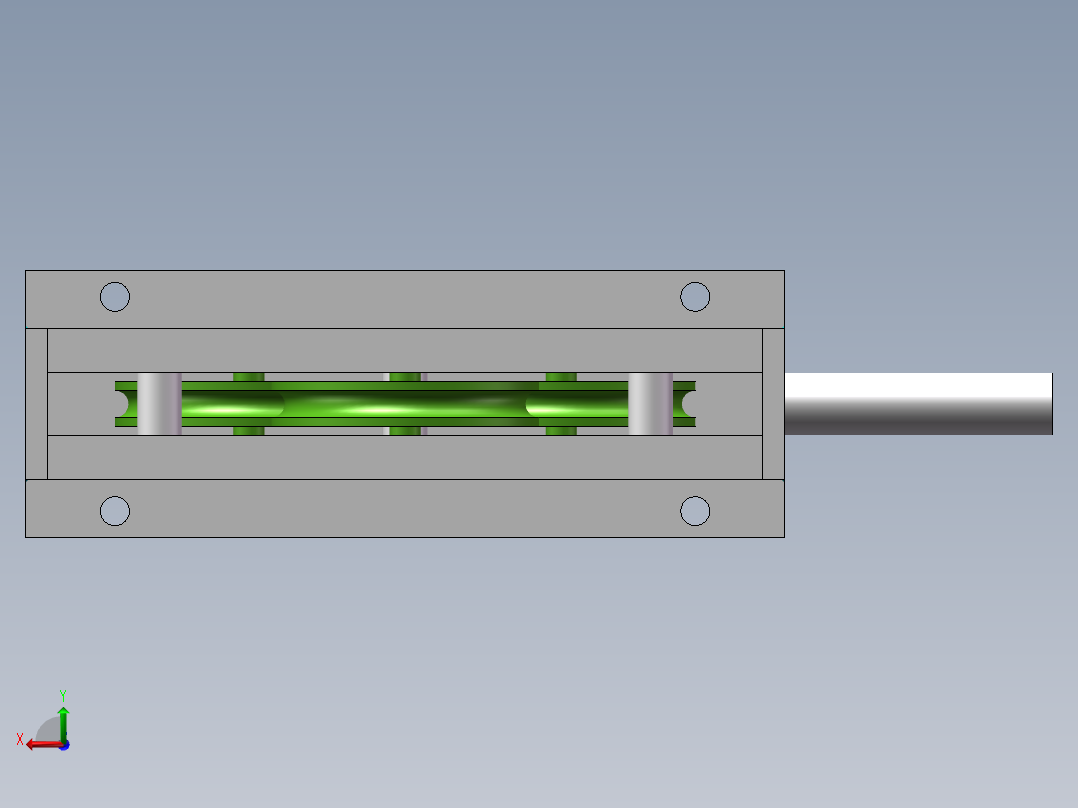 铜管拉直器sw20可编辑后视图