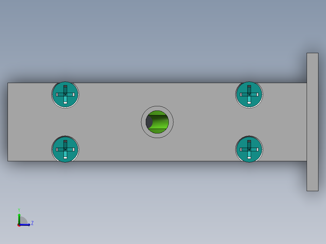 铜管拉直器sw20可编辑左视图