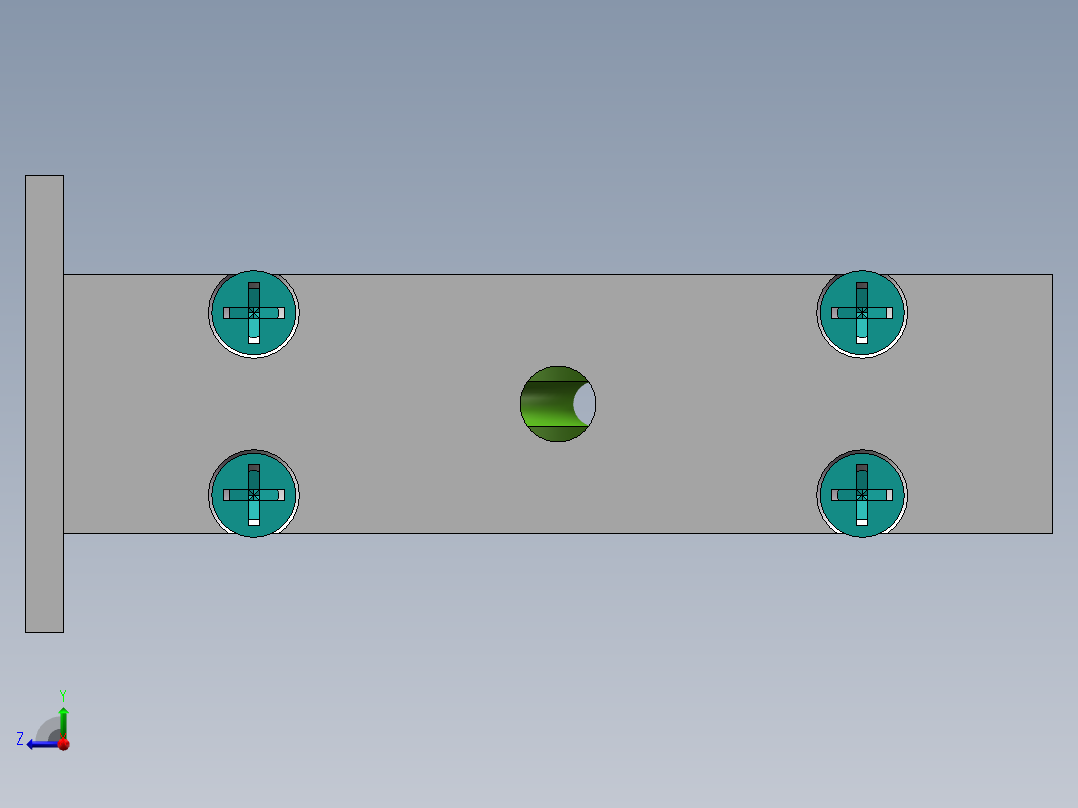 铜管拉直器sw20可编辑右视图