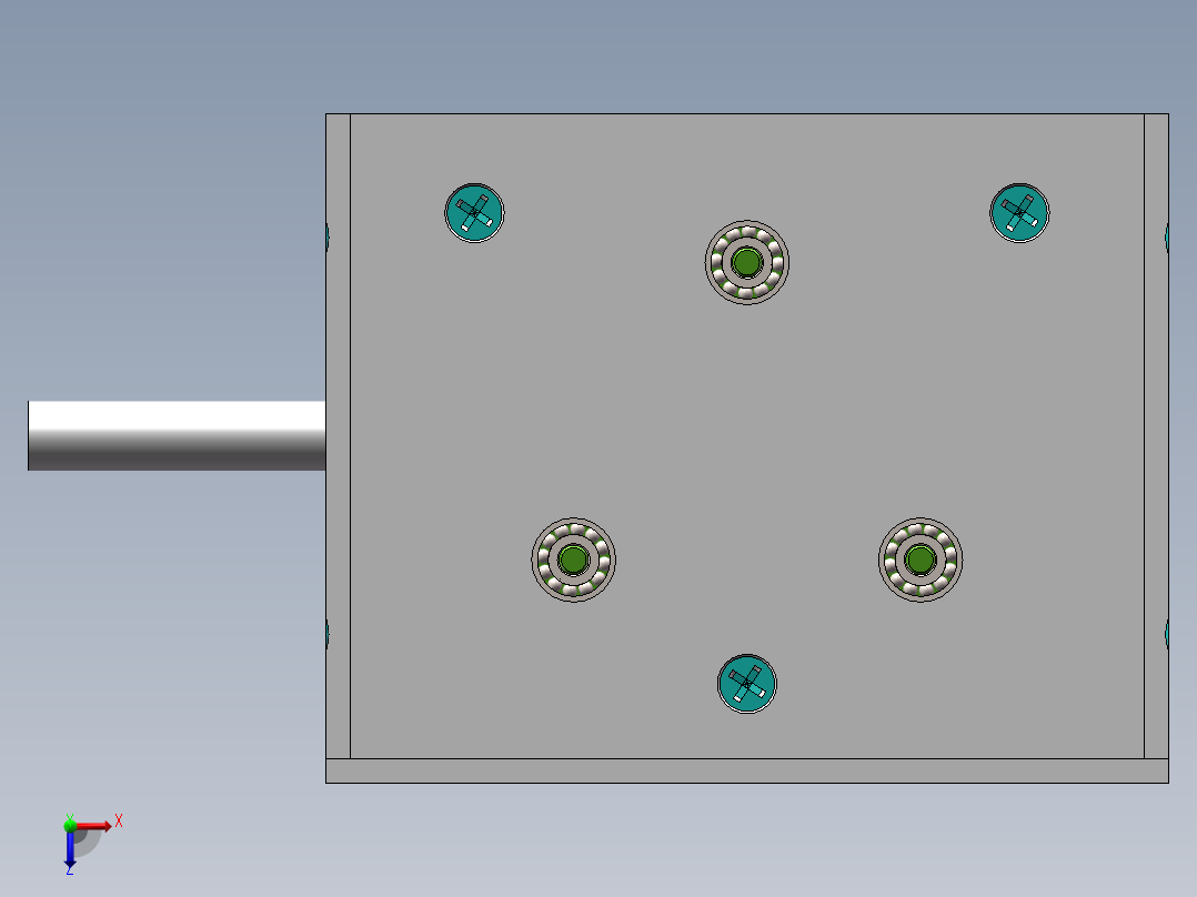 铜管拉直器sw20可编辑俯视图