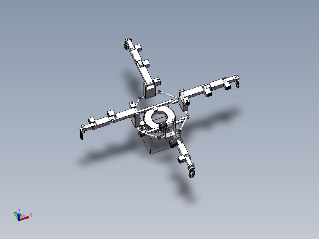 物流分拣机械手3D 装配图