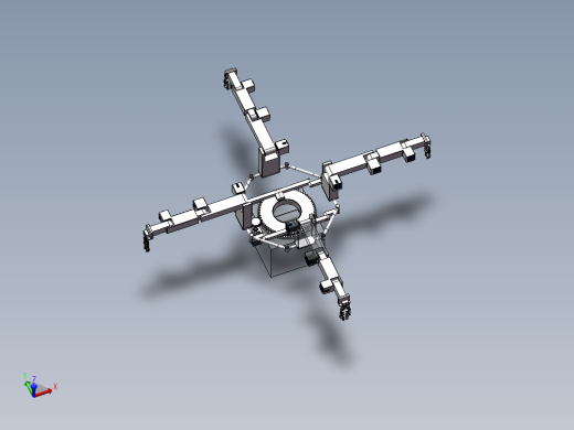 物流分拣机械手3D 装配图