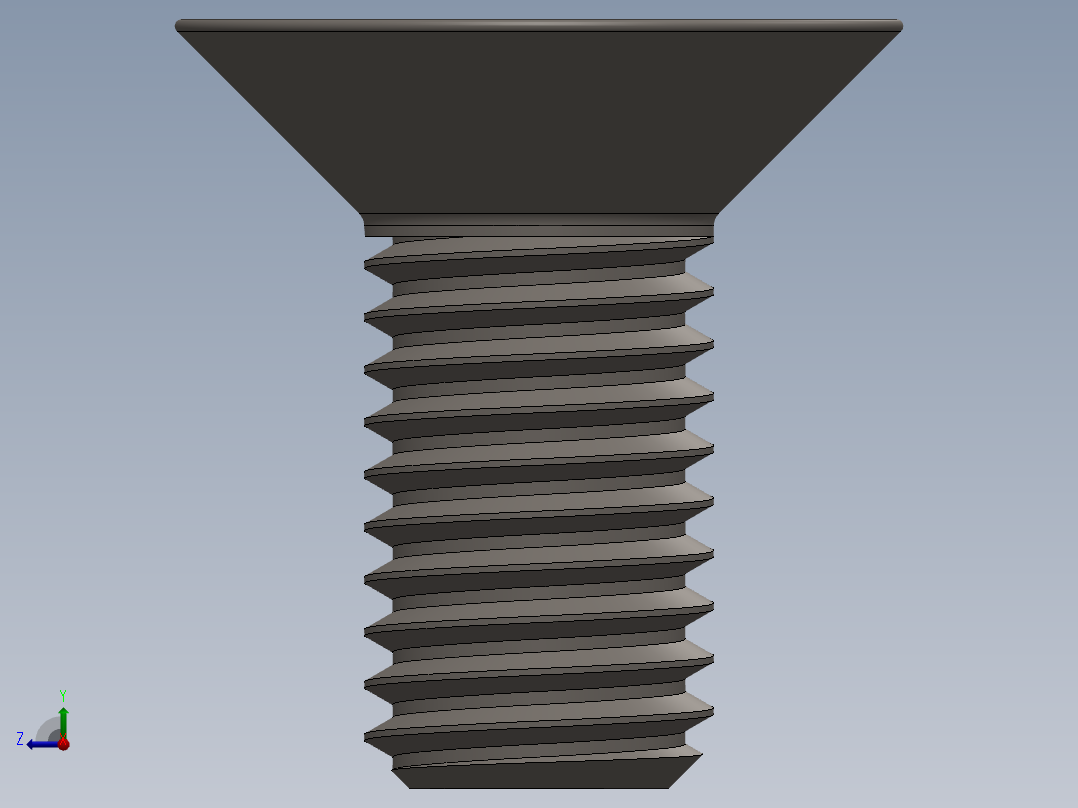 Screw_ISO_10642_M10x22_A2.SLDPRT右视图