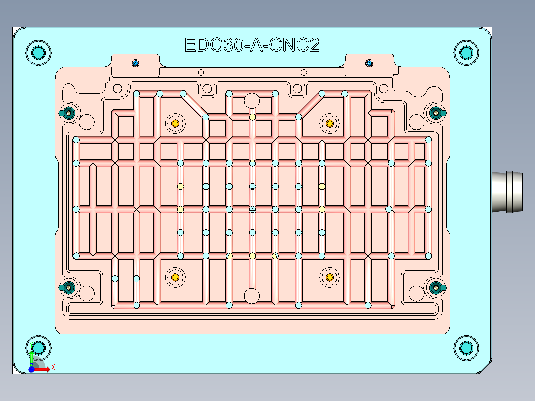 EDC30-A-笔记本CNC工装夹具三维模型CNC2-190128前视图