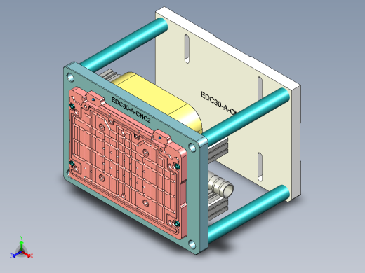 EDC30-A-笔记本CNC工装夹具三维模型CNC2-190128正等轴测缩略图