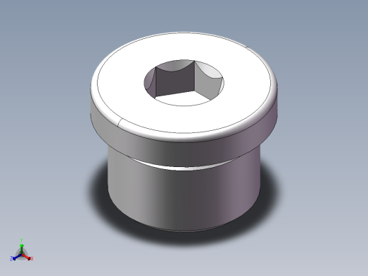 内六角螺堵、4WN-22WD正等轴测缩略图