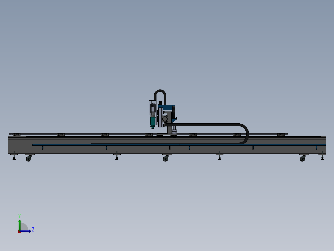 铣床、6米大型龙门铣床左视图